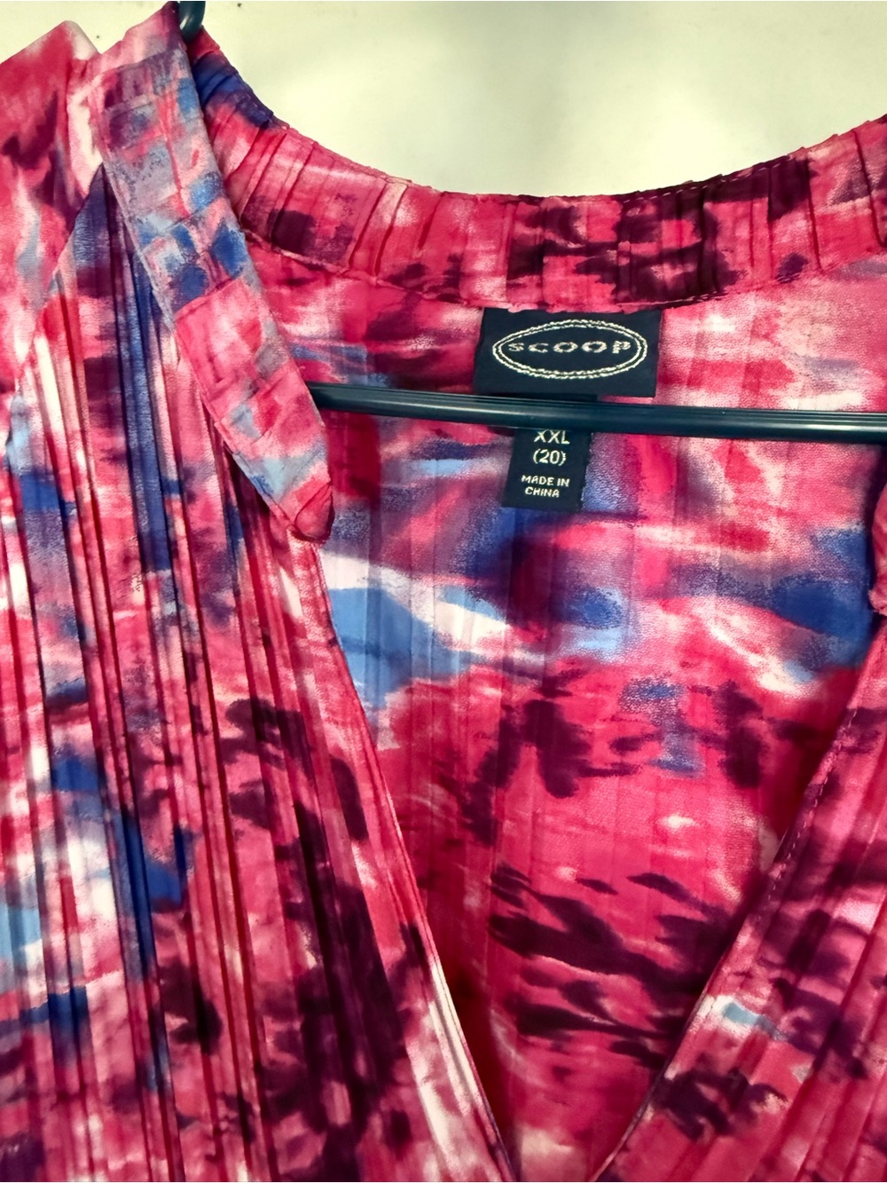 Scoop Pink & Blue Watercolor Maxi Dress - Picture 3 of 5